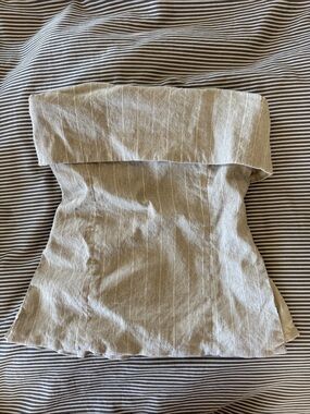 Aritzia Element Ecru Striped Top size 0